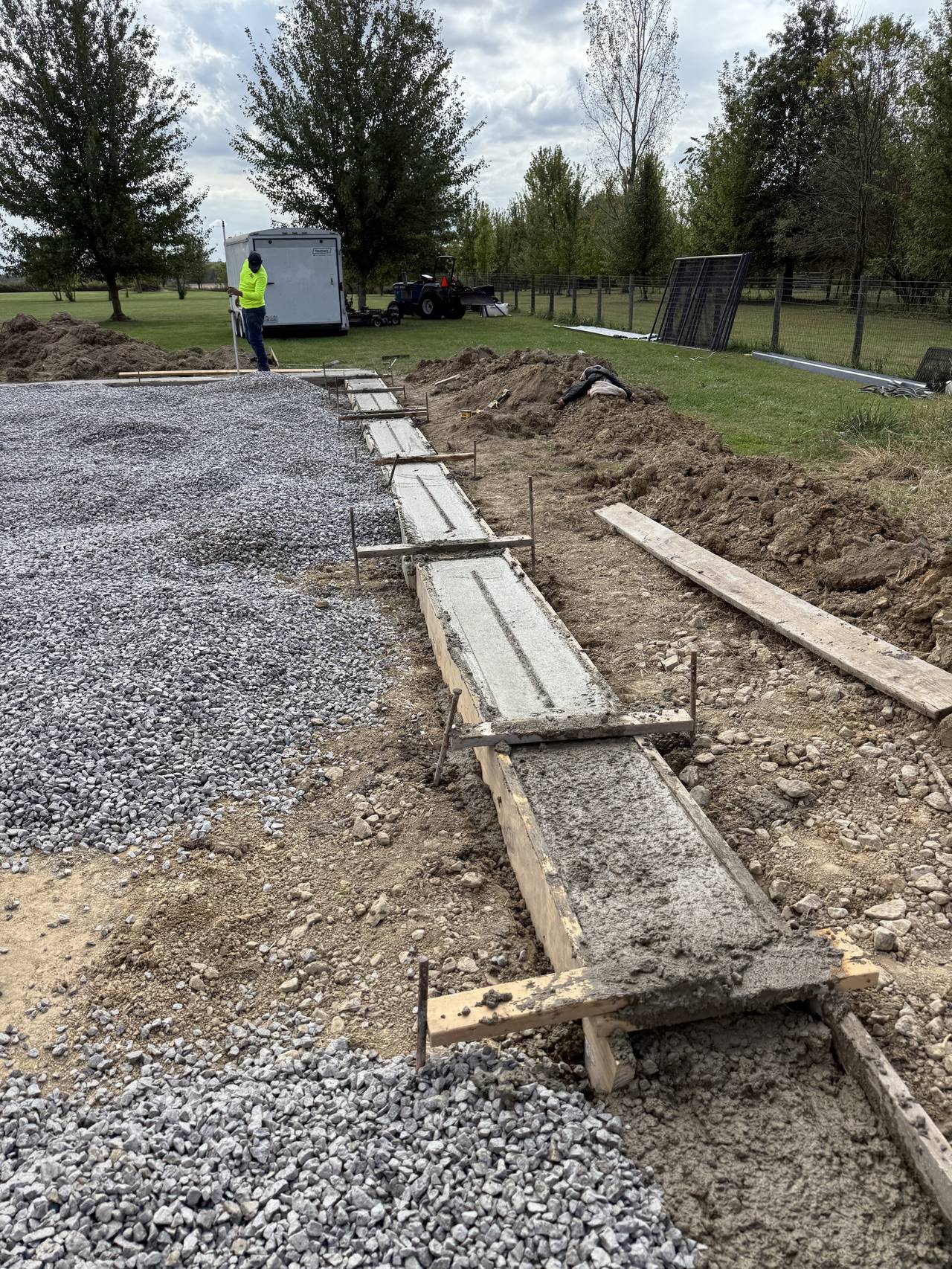 Site work and footing forms